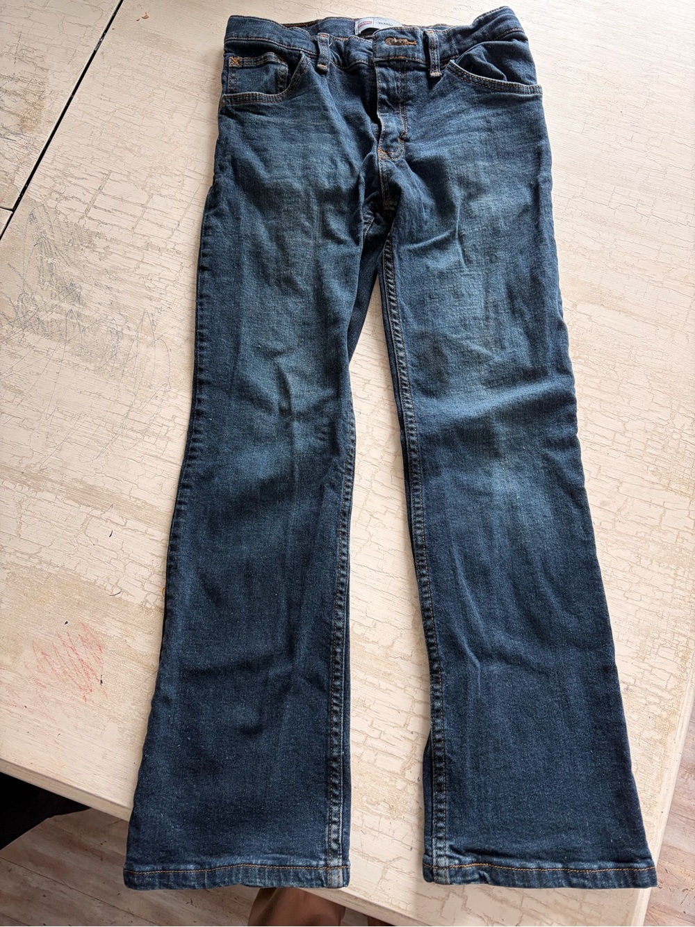 Boy’s Dark Blue Bootcut Wrangler Jeans-size 12 reg.